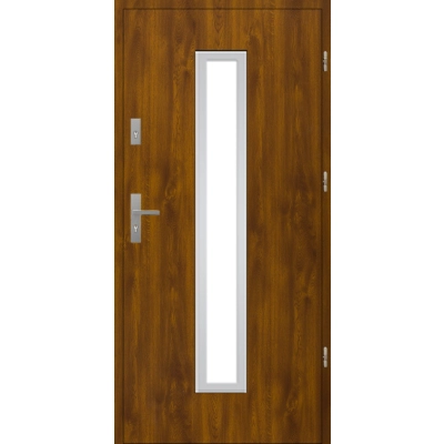 Drzwi S34 Złoty Dąb INOX 72 mm